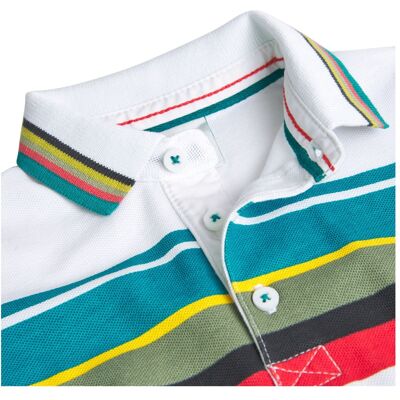 BOBOLI Polo-T-Shirt Streifen Piqué natur BOBOLI Polo-T-Shirt Streifen Piqué natur