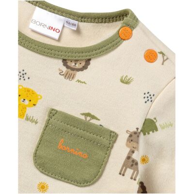 Bornino Shirt langarm Safari natur mehrfarbig 98/104 Bornino Shirt langarm Safari natur mehrfarbig 98/104