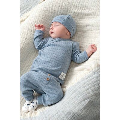 Feetje Wickelshirt langarm Rippqualität blau Feetje Wickelshirt langarm Rippqualität blau