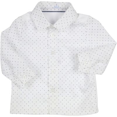 Gymp Jersey-Hemd langarm Punkte weiss Gymp Jersey-Hemd langarm Punkte weiss