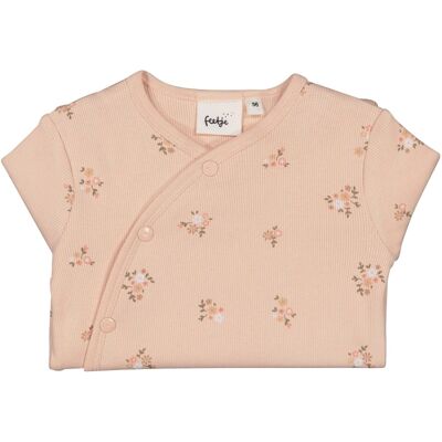 Feetje Overall mit Klappfuß Blumen Rippqualität rosa Feetje Overall mit Klappfuß Blumen Rippqualität rosa