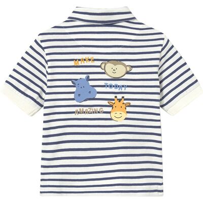 Mayoral Polo-T-Shirt Ringel Safari-Tiere natur mehrfarbig Mayoral Polo-T-Shirt Ringel Safari-Tiere natur mehrfarbig