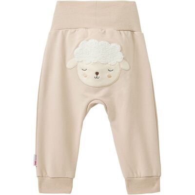 Bornino Jogginghose mit Po-Applikation Schaf beige 74/80 unisex Bornino Jogginghose mit Po-Applikation Schaf beige 74/80 unisex
