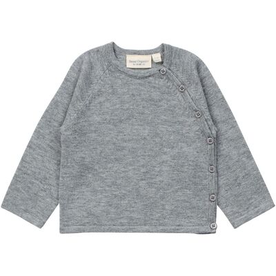 Sense Organics Wickel-Strickjacke Wolle grau unisex Sense Organics Wickel-Strickjacke Wolle grau unisex