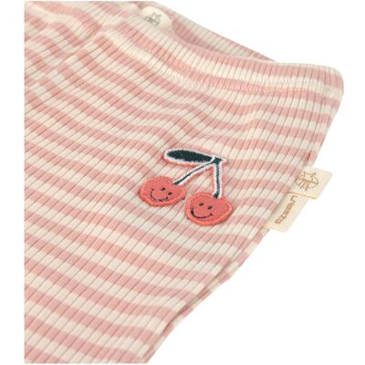 Lässig Leggings Rippqualität Ringel Kirschen Little Gang natur rosa mehrfarbig 86/92 Lässig Leggings Rippqualität Ringel Kirschen Little Gang natur rosa mehrfarbig 86/92