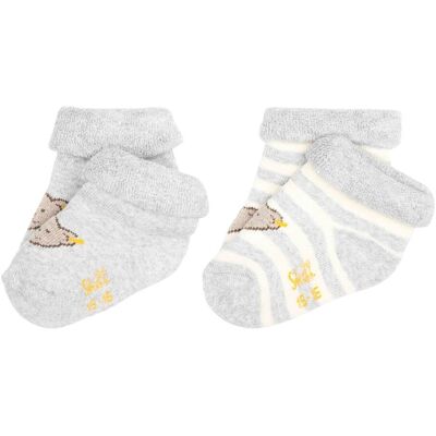 Steiff 2er-Pack Erstlingssocken Ringel grau mehrfarbig unisex Steiff 2er-Pack Erstlingssocken Ringel grau mehrfarbig unisex