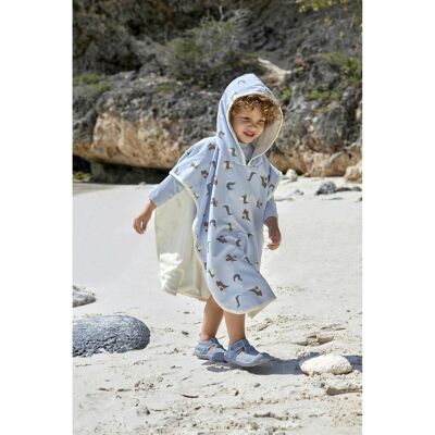Lässig Wende-Badeponcho mit UV-Schutz und Kapuze Krokodile hellblau mehrfarbig Lässig Wende-Badeponcho mit UV-Schutz und Kapuze Krokodile hellblau mehrfarbig