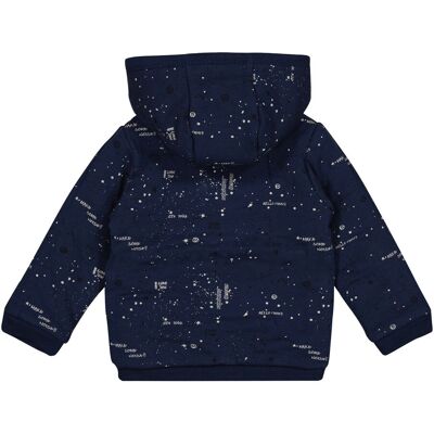 VINGINO Wende-Sweatjacke mit Kapuze Kleckse blau VINGINO Wende-Sweatjacke mit Kapuze Kleckse blau