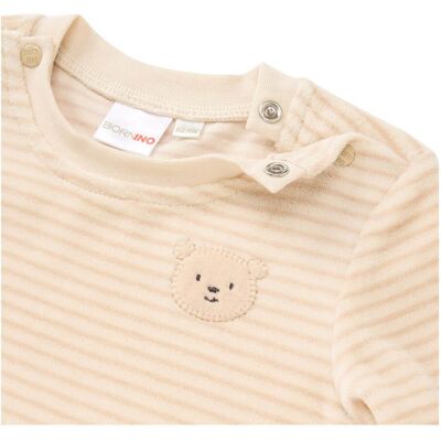 Bornino Nicki-Shirt langarm Ringel Bär beige 86/92 unisex Bornino Nicki-Shirt langarm Ringel Bär beige 86/92 unisex