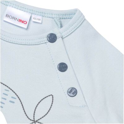 Bornino Raglanshirt langarm Wale hellblau 86/92 Bornino Raglanshirt langarm Wale hellblau 86/92
