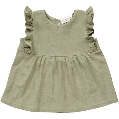 Sense Organics Musselin-Bluse mit Flügelarm oliv Sense Organics Musselin-Bluse mit Flügelarm oliv