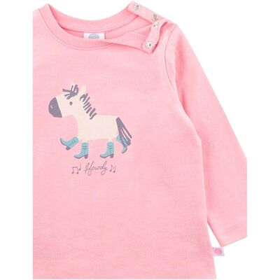 Sanetta Schlafanzug lang Pferde rosa beige Sanetta Schlafanzug lang Pferde rosa beige