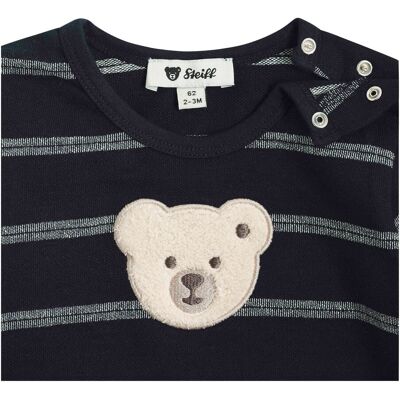 Steiff Shirt langarm Bär Ringel blau Steiff Shirt langarm Bär Ringel blau