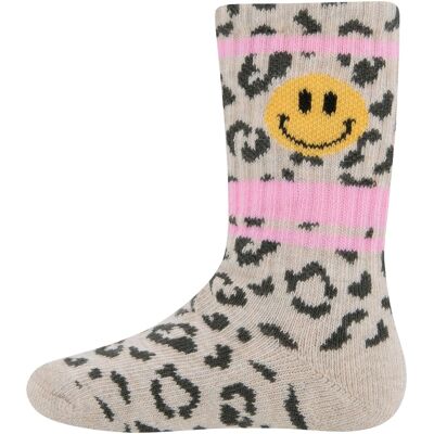 Ewers Socken Leoprint Smiley beige mehrfarbig 18/19 Ewers Socken Leoprint Smiley beige mehrfarbig 18/19