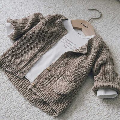 Feetje Strickjacke mit Tasche beige unisex Feetje Strickjacke mit Tasche beige unisex