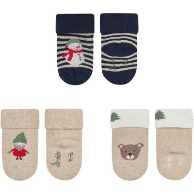 Sterntaler 3er-Pack Socken Weihnachten blau beige 13/14 unisex Sterntaler 3er-Pack Socken Weihnachten blau beige 13/14 unisex