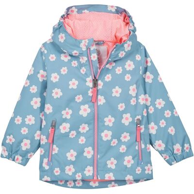 Killtec Regenjacke mit Kapuze und Mitwachsfunktion Blumen hellblau mehrfarbig 98/104 Killtec Regenjacke mit Kapuze und Mitwachsfunktion Blumen hellblau mehrfarbig 98/104