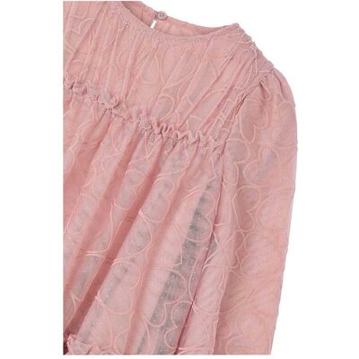 Mayoral Tüllkleid langarm Herzen Glitzer rosa Mayoral Tüllkleid langarm Herzen Glitzer rosa