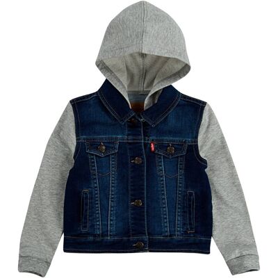 Levi`s Kids Jeansjacke mit Sweatärmel und Kapuze mehrfarbig Levi`s Kids Jeansjacke mit Sweatärmel und Kapuze mehrfarbig