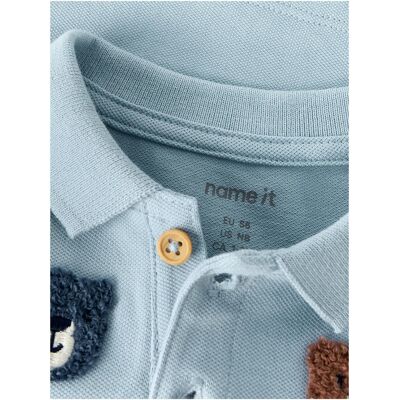 name it Poloshirt langarm Bären hellblau name it Poloshirt langarm Bären hellblau