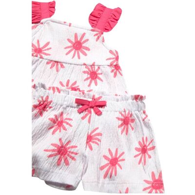 Mayoral 2-tlg. Set Krepp-Top und -Shorts Blumen natur pink Mayoral 2-tlg. Set Krepp-Top und -Shorts Blumen natur pink