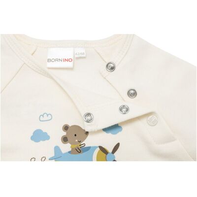 Bornino Raglanshirt langarm Maus natur 98/104 Bornino Raglanshirt langarm Maus natur 98/104