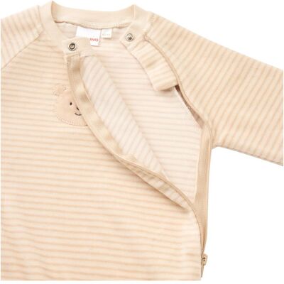 Bornino Nicki-Overall Ringel Bär beige 86/92 unisex Bornino Nicki-Overall Ringel Bär beige 86/92 unisex