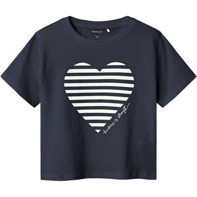 name it T-Shirt Herz blau mehrfarbig name it T-Shirt Herz blau mehrfarbig