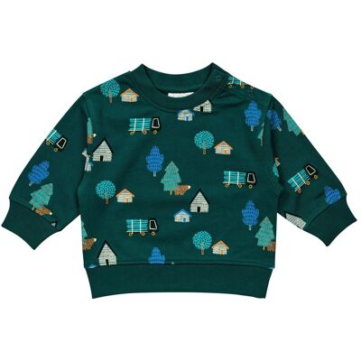 Sense Organics Sweatshirt Bären Fahrzeuge gruen mehrfarbig Sense Organics Sweatshirt Bären Fahrzeuge gruen mehrfarbig