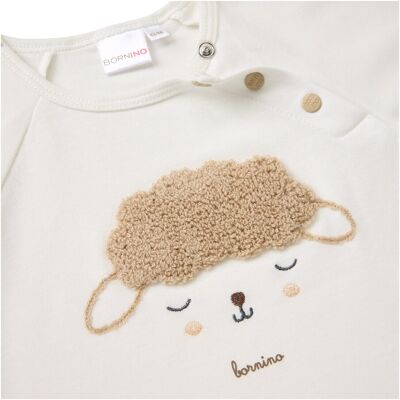 Bornino Raglanshirt langarm Schaf natur 98/104 unisex Bornino Raglanshirt langarm Schaf natur 98/104 unisex