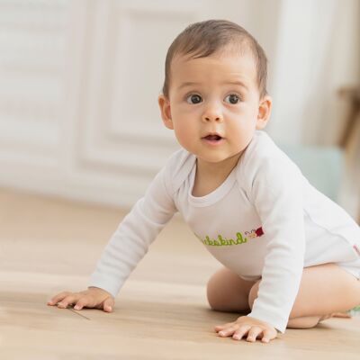 Bornino Sprüchebody langarm Glückskind weiss 98/104 unisex Bornino Sprüchebody langarm Glückskind weiss 98/104 unisex