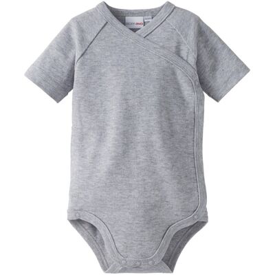 Bornino 3er-Pack Wickelbodys kurzarm grau 50/56 unisex Bornino 3er-Pack Wickelbodys kurzarm grau 50/56 unisex