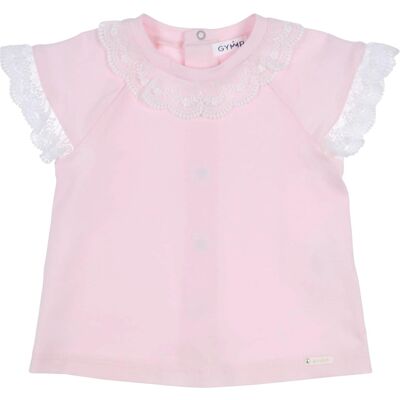 Gymp T-Shirt Flügelarm Spitze rosa Gymp T-Shirt Flügelarm Spitze rosa