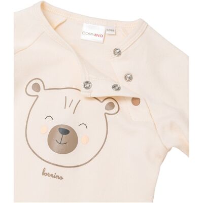 Bornino Raglanshirt langarm Bär natur 86/92 unisex Bornino Raglanshirt langarm Bär natur 86/92 unisex