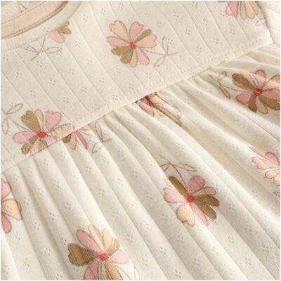 Noppies Ajour-Kleid langarm Blumen natur mehrfarbig Noppies Ajour-Kleid langarm Blumen natur mehrfarbig