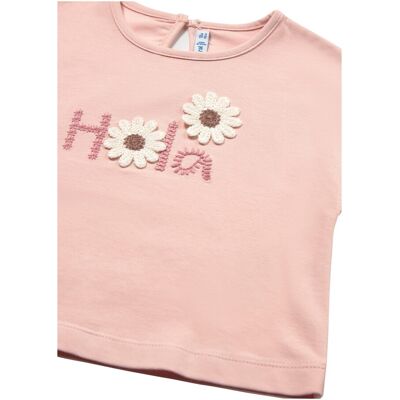 Mayoral T-Shirt Häkel-Blumen Hola rosa Mayoral T-Shirt Häkel-Blumen Hola rosa