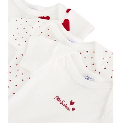 Petit Bateau 3er-Pack Bodys kurzarm Herzen mehrfarbig Petit Bateau 3er-Pack Bodys kurzarm Herzen mehrfarbig