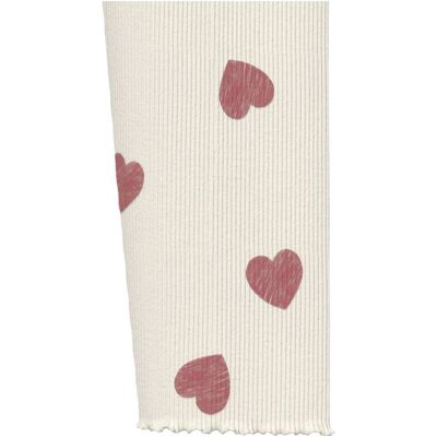 s.Oliver Leggings Herzen Rippqualität natur rot s.Oliver Leggings Herzen Rippqualität natur rot