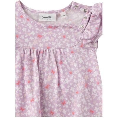 Sanetta Fiftyseven Kleid kurzarm Blumen Rüschen lila Sanetta Fiftyseven Kleid kurzarm Blumen Rüschen lila