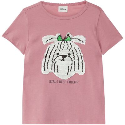 s.Oliver T-Shirt Pailletten-Hund rosa 104/110 s.Oliver T-Shirt Pailletten-Hund rosa 104/110