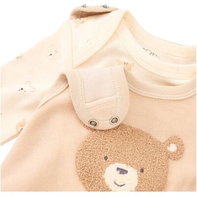 Bornino Nicki-Strampler-Set 2-tlg mit Body Bär beige 50/56 unisex Bornino Nicki-Strampler-Set 2-tlg mit Body Bär beige 50/56 unisex