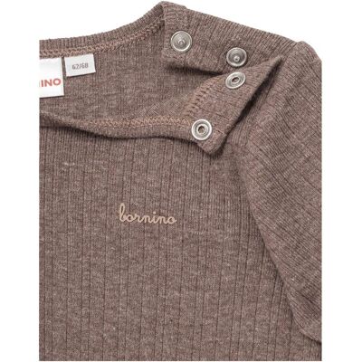 Bornino Shirt langarm Rippqualität braun 86/92 unisex Bornino Shirt langarm Rippqualität braun 86/92 unisex