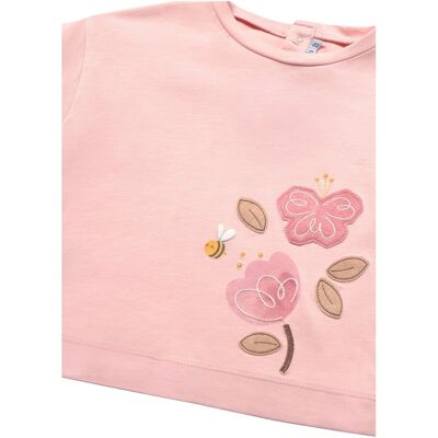 Mayoral Shirt langarm Blume Schmetterling rosa Mayoral Shirt langarm Blume Schmetterling rosa