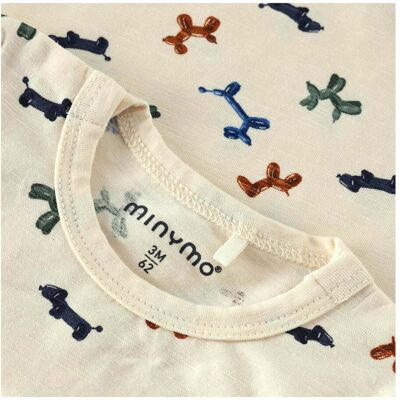 MINYMO Shirt langarm Luftballon-Hunde natur mehrfarbig MINYMO Shirt langarm Luftballon-Hunde natur mehrfarbig