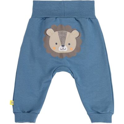 Bornino Jogginghose mit Po-Applikation Löwe blau 50/56 Bornino Jogginghose mit Po-Applikation Löwe blau 50/56