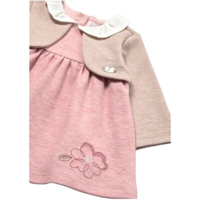 Mayoral Kleid langarm 2 in 1 mit Bolero rosa beige Mayoral Kleid langarm 2 in 1 mit Bolero rosa beige
