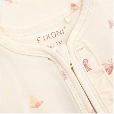 Fixoni Schlafoverall mit Fuß Schmetterlinge natur rosa Fixoni Schlafoverall mit Fuß Schmetterlinge natur rosa