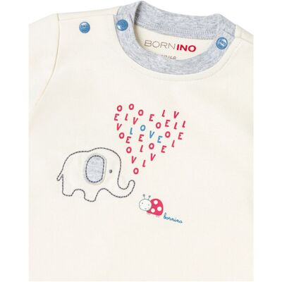 Bornino Sweatshirt Elefant natur 50/56 unisex Bornino Sweatshirt Elefant natur 50/56 unisex