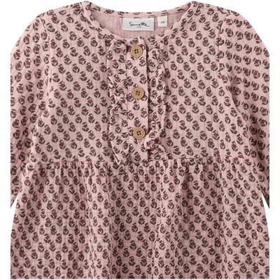 Sanetta Musselin-Kleid langarm Blumen rosa Sanetta Musselin-Kleid langarm Blumen rosa