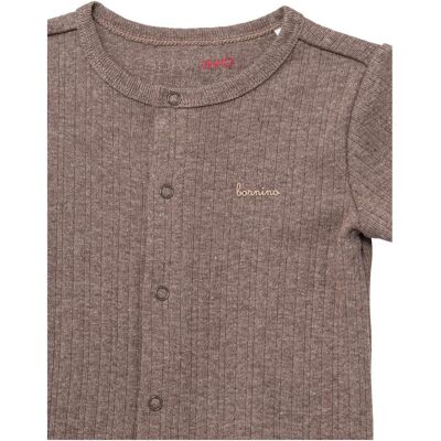 Bornino Schlafoverall Rippqualität braun 74/80 unisex Bornino Schlafoverall Rippqualität braun 74/80 unisex